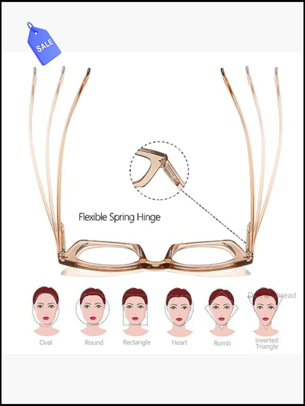 Blue Light Blocking Reading Glasses 3-Pack Oversized Spring Hinge